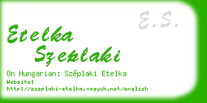 etelka szeplaki business card